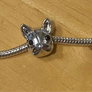 Silver dog Pandora like Charm